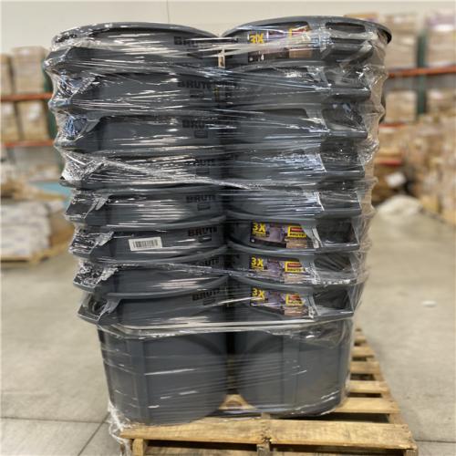 DALLAS LOCATION -Brute 32 Gal. Grey Vented Trash Can ( PALLET  32 UNITS )