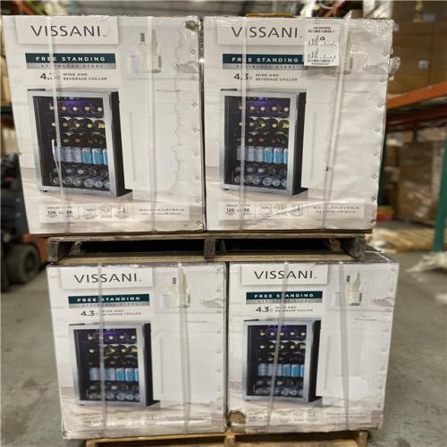 DALLAS LOCATION - Vissani 4.3 Cu. ft. Wine and Beverage Cooler in Stainless Steel PALLET -(8 UNITS)