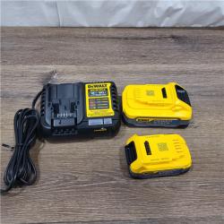 AS-IS DeWalt 20V MAX POWERSTACK DCBP315-2C Lithium-Ion 1.7Ah and 5Ah Battery and Charger Starter Kit 3 Pc