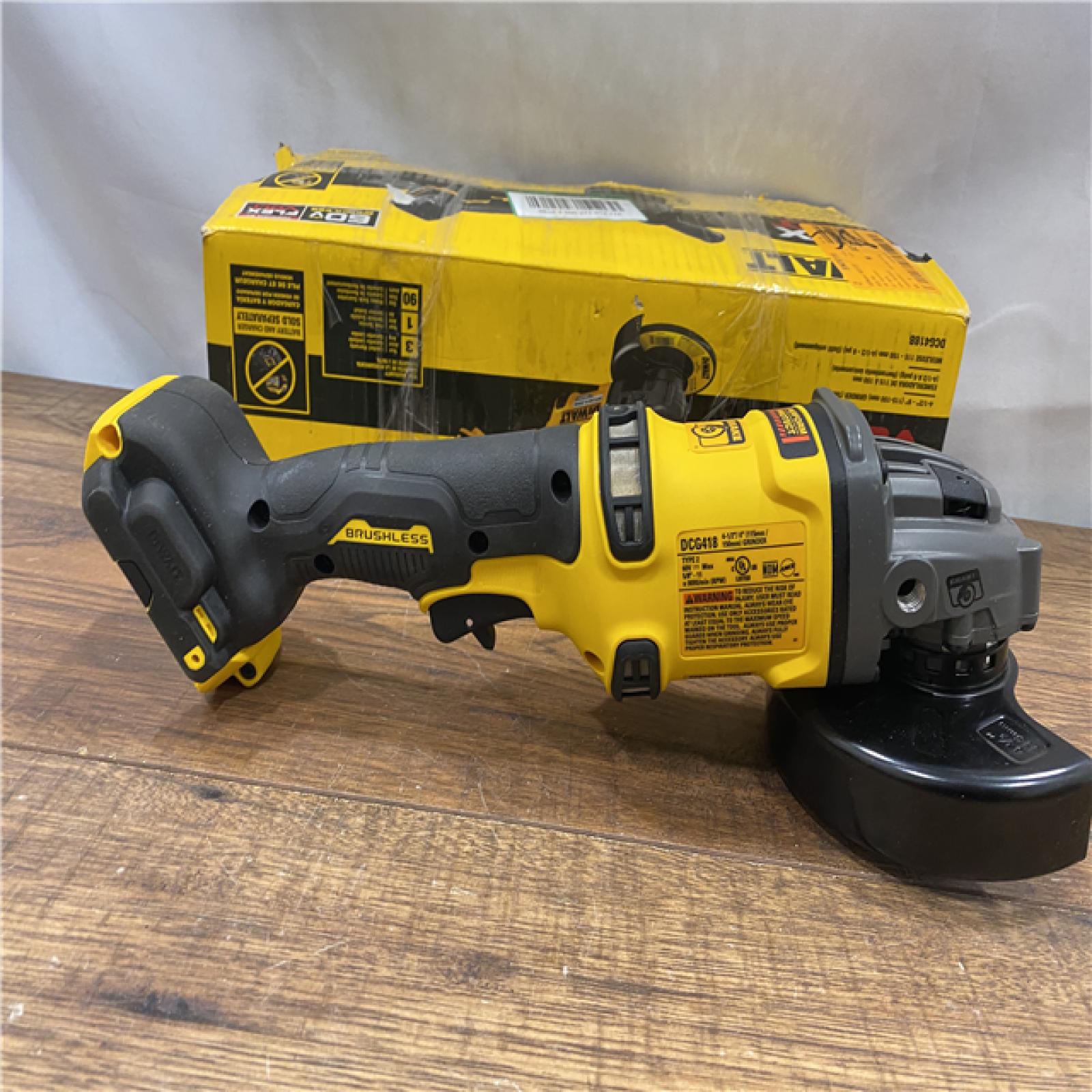 AS IS FLEXVOLT 60V MAX Cordless Brushless 4.5 in. to 6 in. Small Angle Grinder with Kickback Brake (Tool Only)