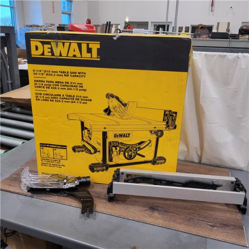 AS-IS DEWALT 15 Amp Corded 8-1/4 in. Compact Portable Jobsite Tablesaw (Stand Not Included)