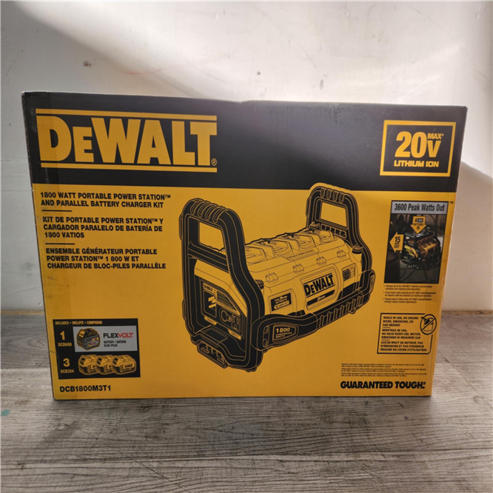 Phoenix Location NEW DEWALT 1800 Watt Portable Power Station and 20-Volt/60-Volt MAX Lithium-Ion Battery Charger with (1) 60V and (3) 20V Batteries