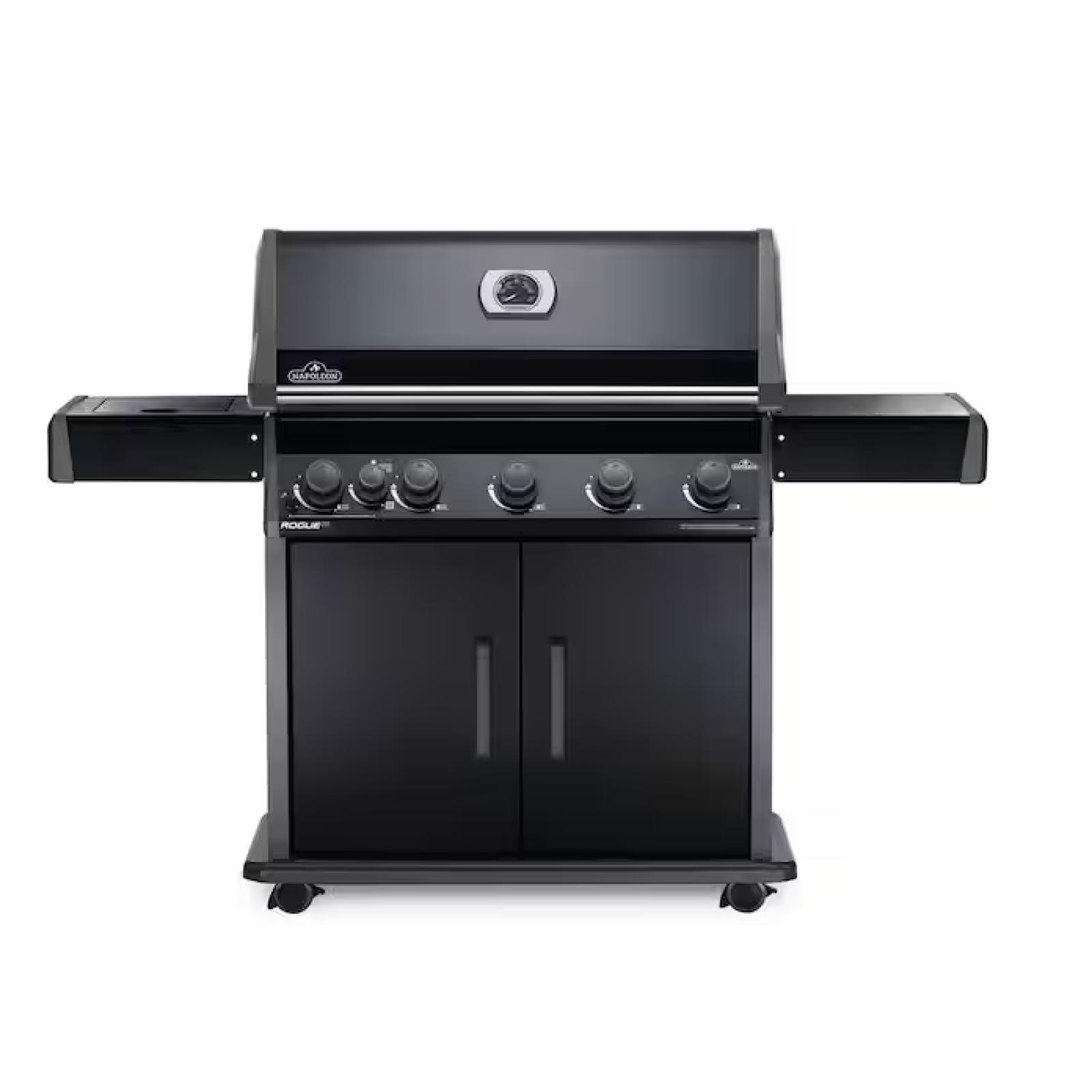 DALLAS LOCATION - NAPOLEON Rogue 5-Burner Propane Gas Grill with Infrared Side Burner in Black