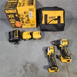 HOUSTON LOCATION - AS-IS DEWALT 20V MAX XR Hammer Drill and ATOMIC Impact Driver 2 Tool Cordless Combo Kit with (2) 4.0Ah Batteries, Charger, and Bag