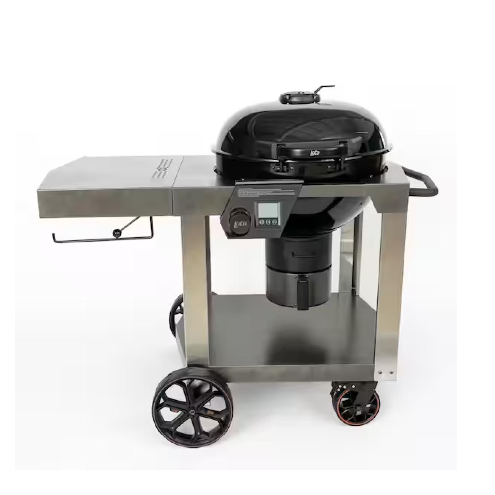 DALLAS LOCATION - LOCO 22.5 in. SmartTemp Kettle Charcoal Grill in Black with Cart