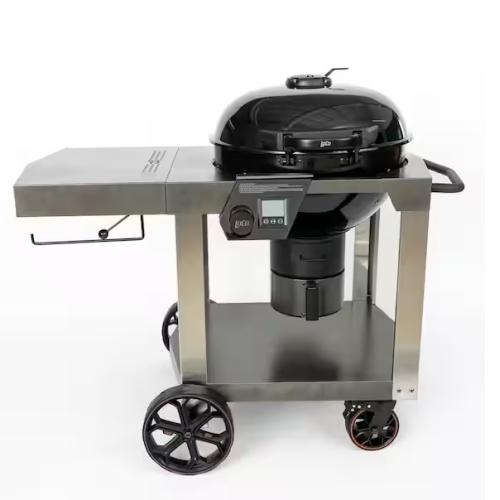 DALLAS LOCATION - LOCO 22.5 in. SmartTemp Kettle Charcoal Grill in Black with Cart