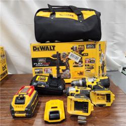 AS-IS DEWALT 20V MAX Cordless Brushless Hammer Drill/Driver 2 Tool Combo Kit with FLEXVOLT ADVANTAGE