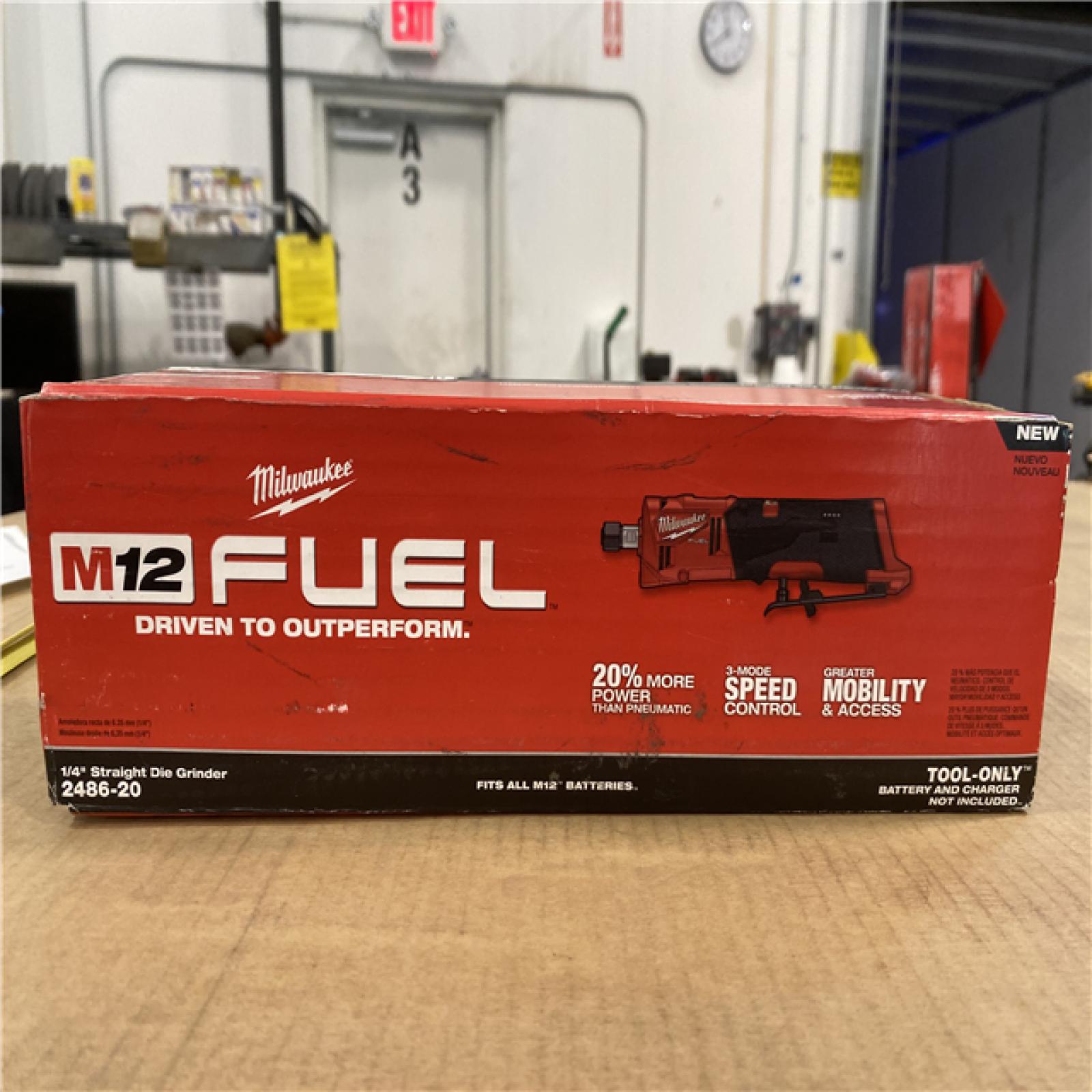 NEW! - Milwaukee M12 FUEL 12V Lithium-Ion Brushless Cordless 1/4 in. Straight Die Grinder (Tool-Only)