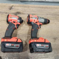 AS-IS Milwaukee M18 FUEL 18V Lithium-Ion Brushless Cordless Hammer Drill and Impact Driver Combo Kit (2-Tool) with 2 Batteries