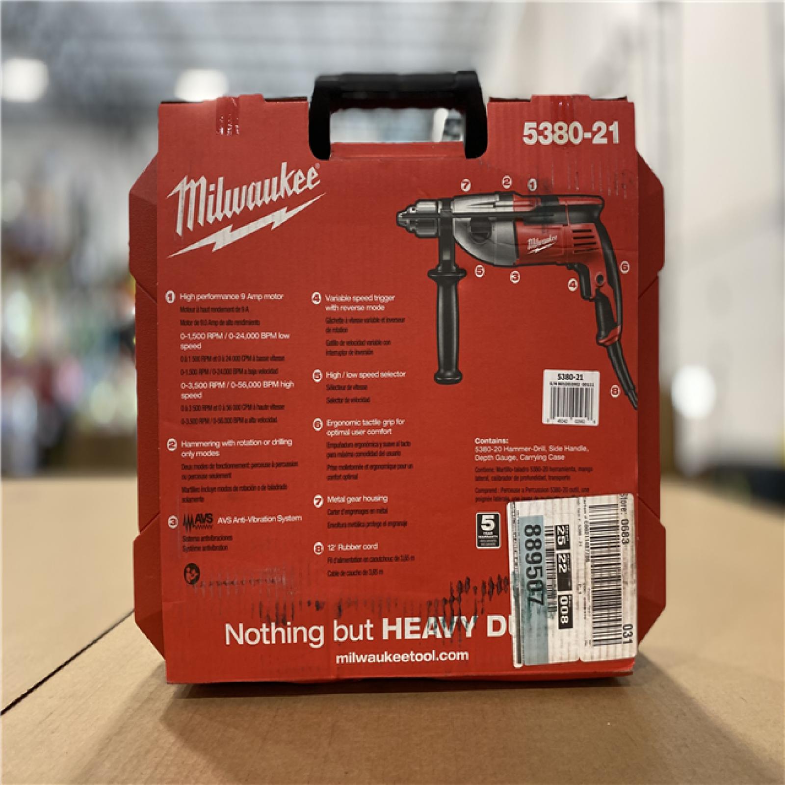 NEW! - Milwaukee 1/2 in. Heavy-Duty Hammer Drill