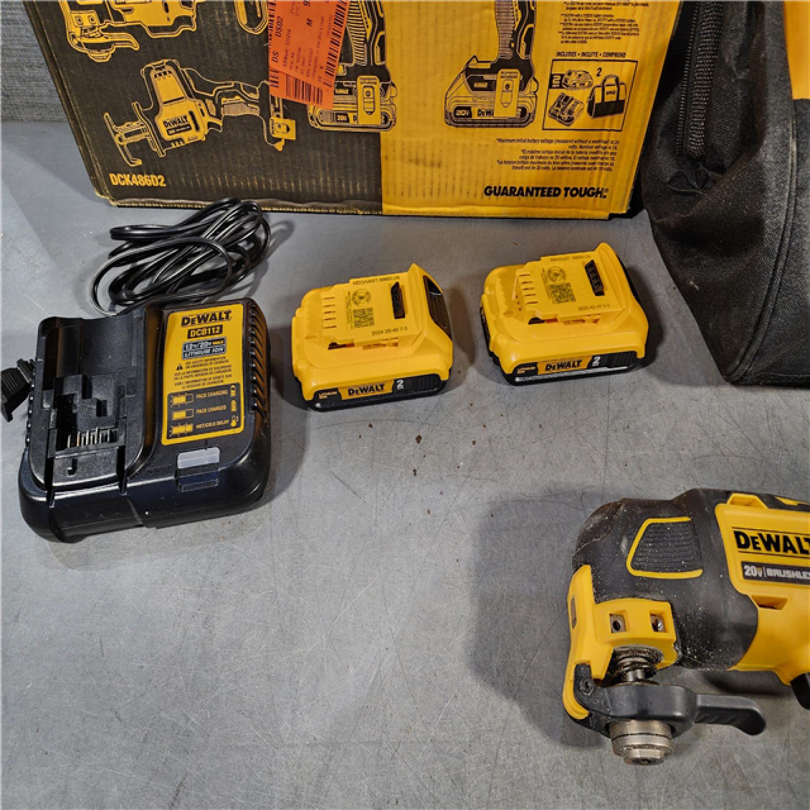 HOUSTON LOCATION - AS-IS DeWalt 20V MAX ATOMIC Cordless Brushless 4 Tool Combo Kit