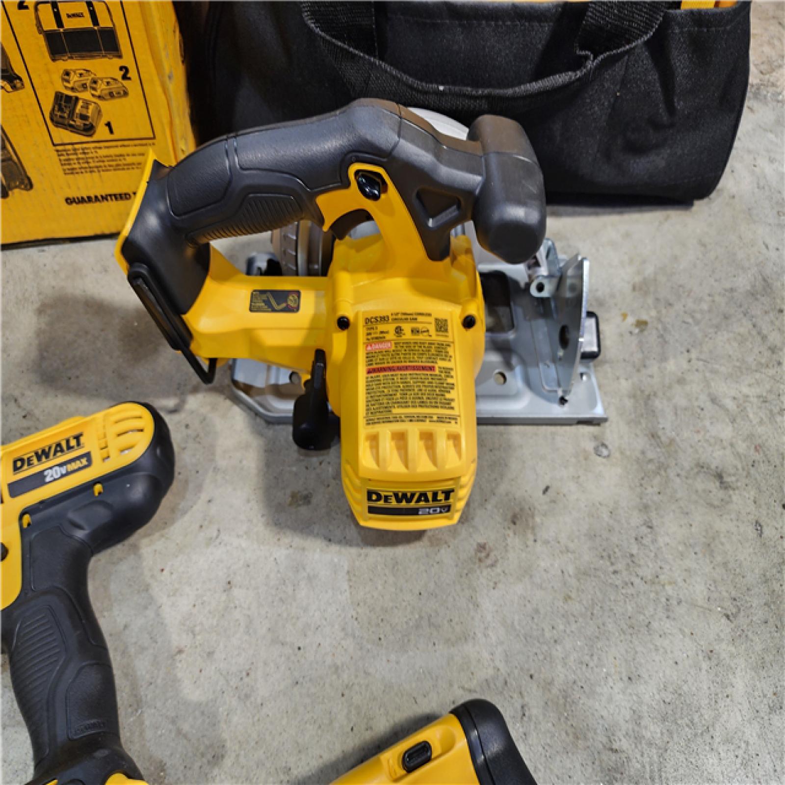 HOUSTON LOCATION - AS-IS (APPEARS LIKE NEW) Dewalt 20V MAX 9-Tool Power-Tool Combo Kit W/ Soft Case Including 2 Batteries & Charger