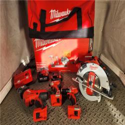 HOUSTON LOCATION - AS-IS M18 18-Volt Lithium-Ion Brushless Cordless Combo Kit (4-Tool) with 2-Batteries, 1-Charger and Tool Bag