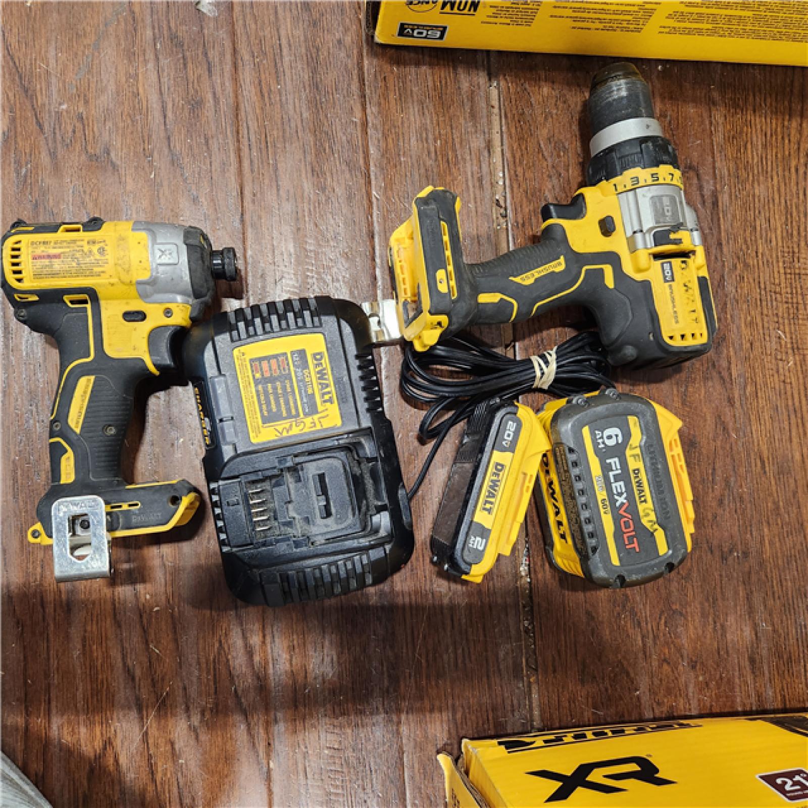 AS-IS 20V MAX Cordless Brushless Hammer Drill/Driver 2 Tool Combo Kit with FLEXVOLT ADVANTAGE