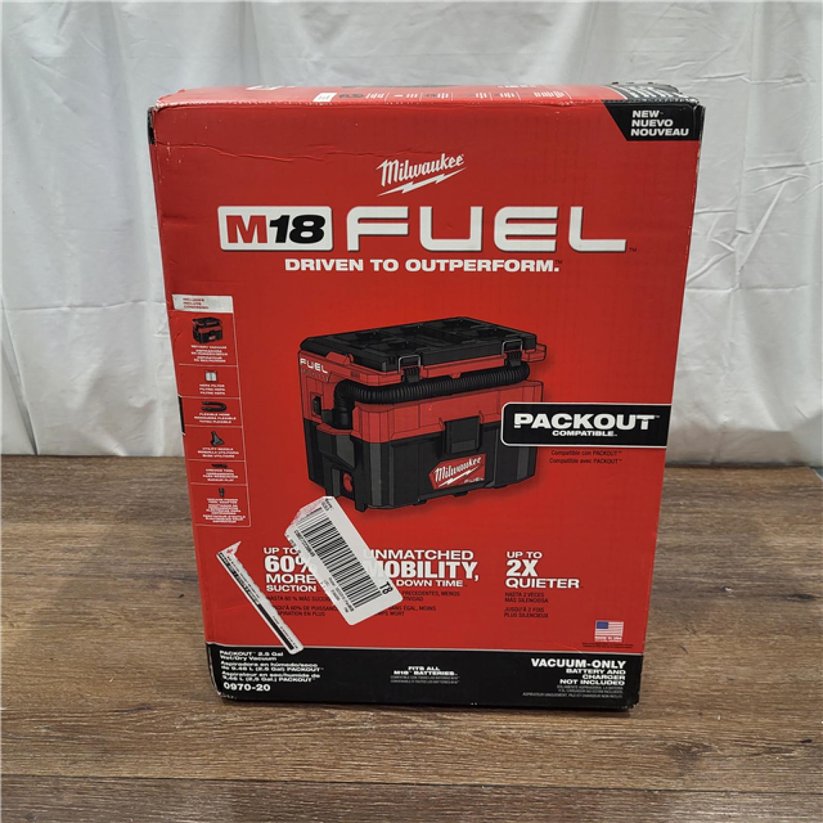 AS-IS M18 FUEL PACKOUT 18-Volt Lithium-Ion Cordless 2.5 Gal. Wet/Dry Vacuum (Vacuum-Only)