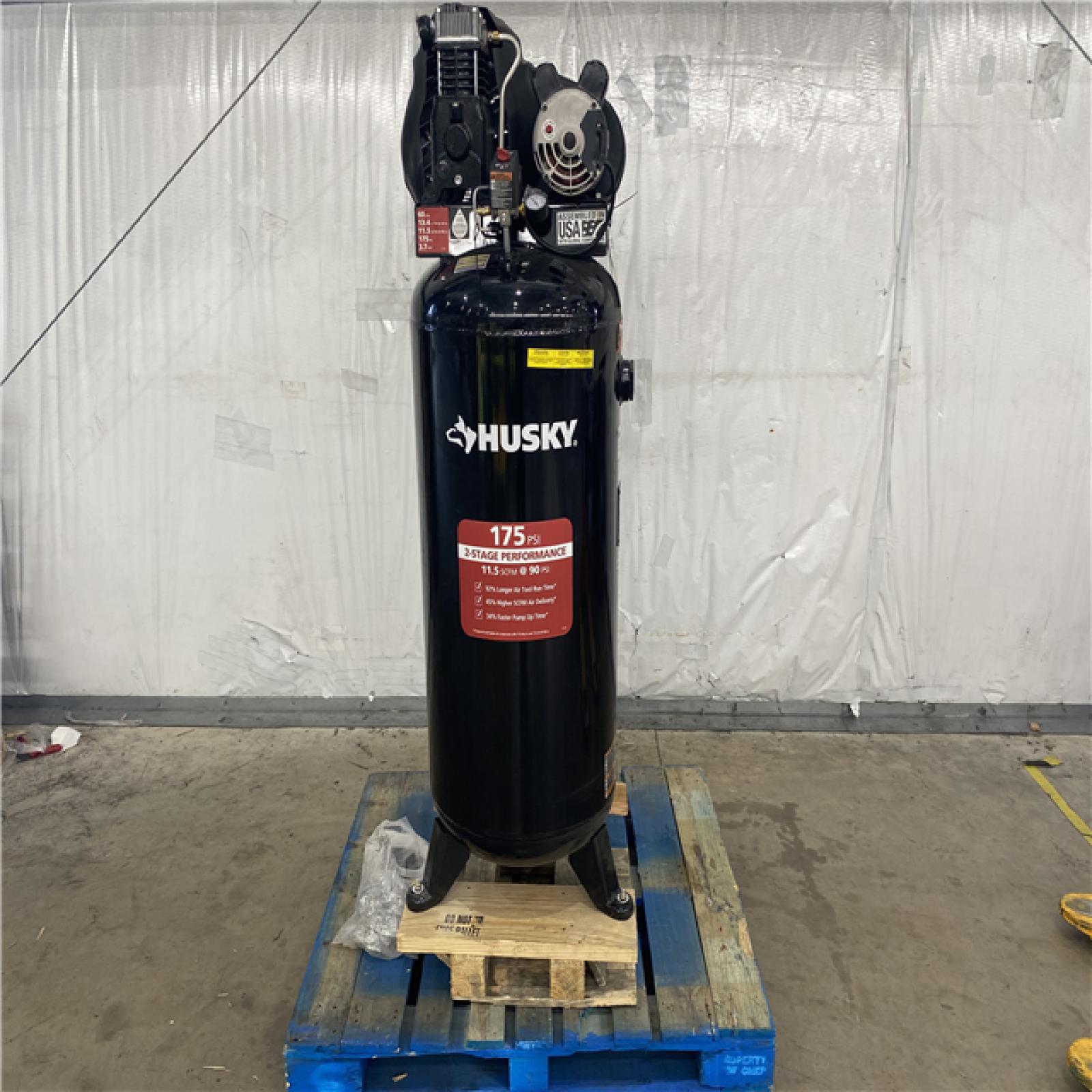 Houston Location - AS-IS Husky Compressor 175 Psi 2 Stage Performance 11.5 Scfm @ 90 Psi