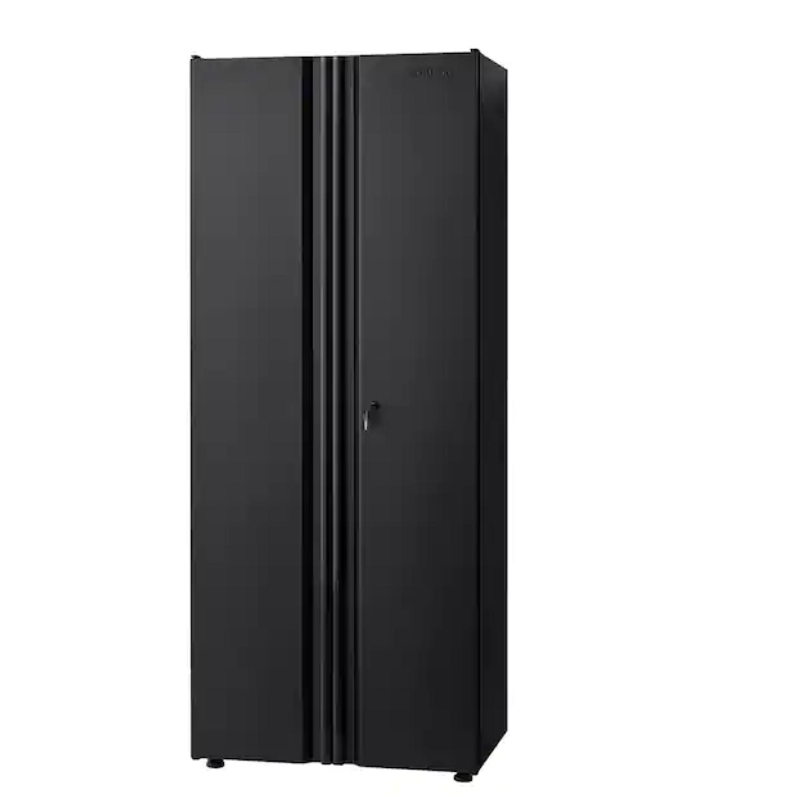 DALLAS LOCATION -Husky Regular Duty Welded 24-Gauge Steel Freestanding Garage Cabinet in Black (30.5 in. W x 75 in. H x 19.6 in. D)