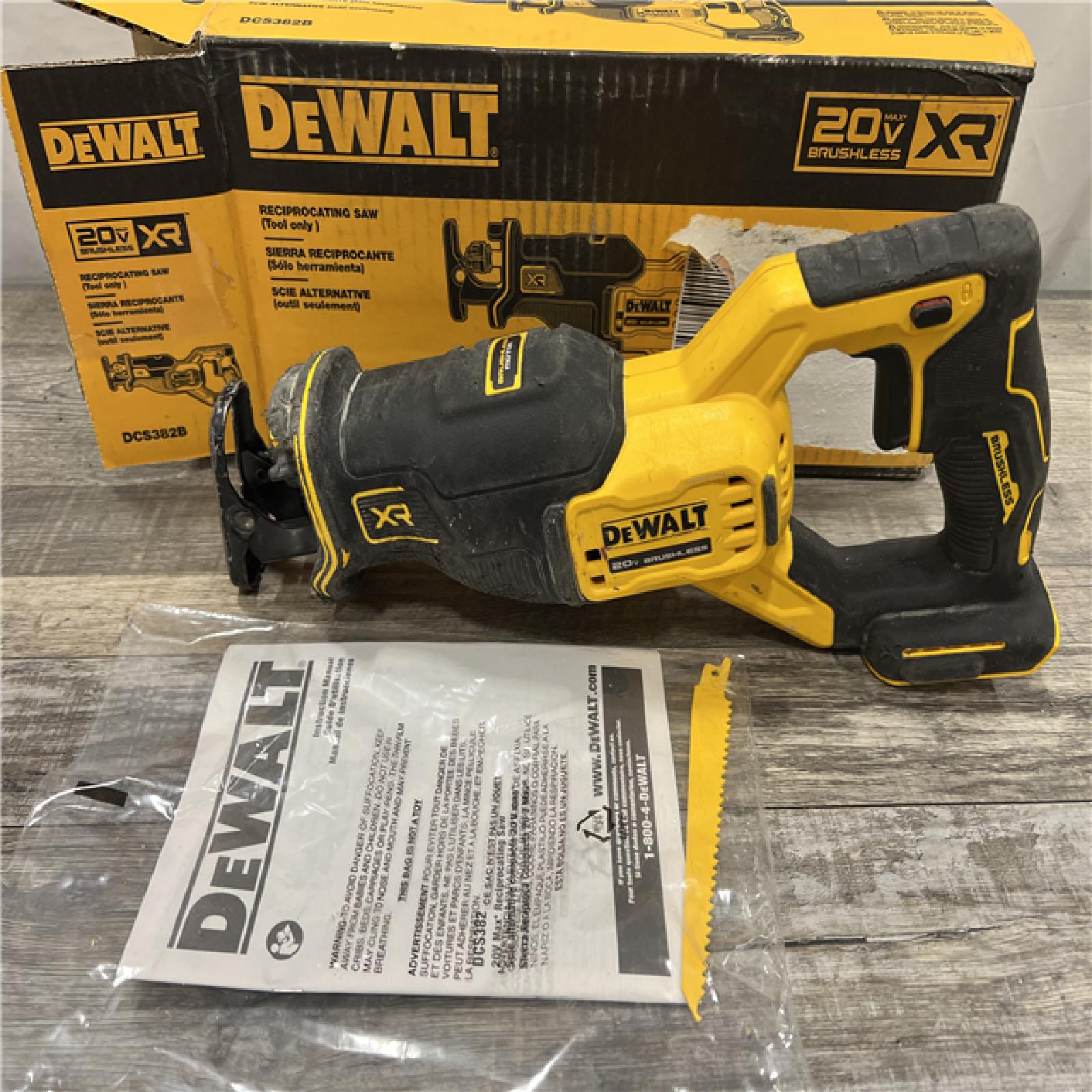 AS-IS DEWALT 20V MAX XR Cordless Brushless Reciprocating Saw (Tool Only)