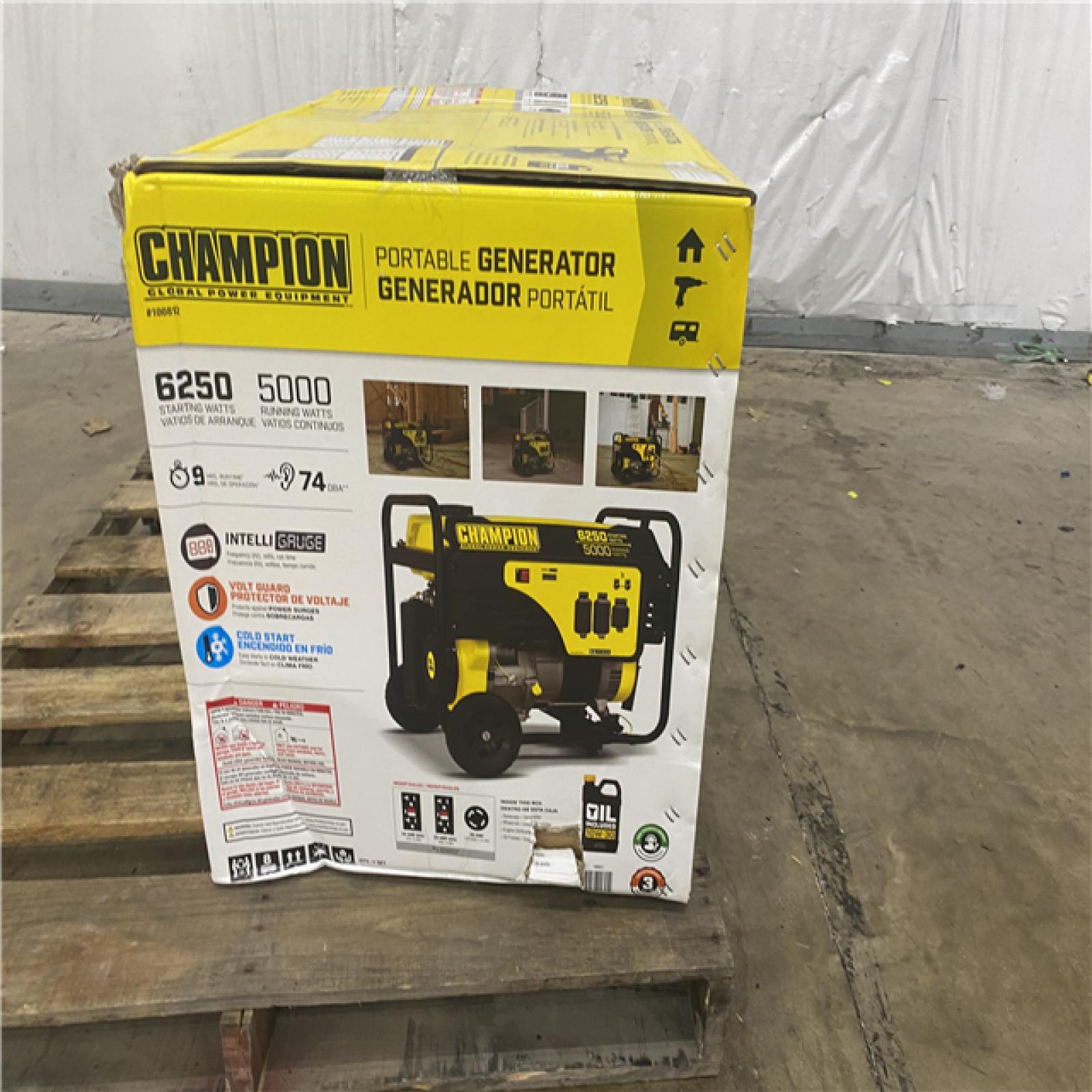 Houston Location - AS-IS Champion 6250 Running Watts Generator