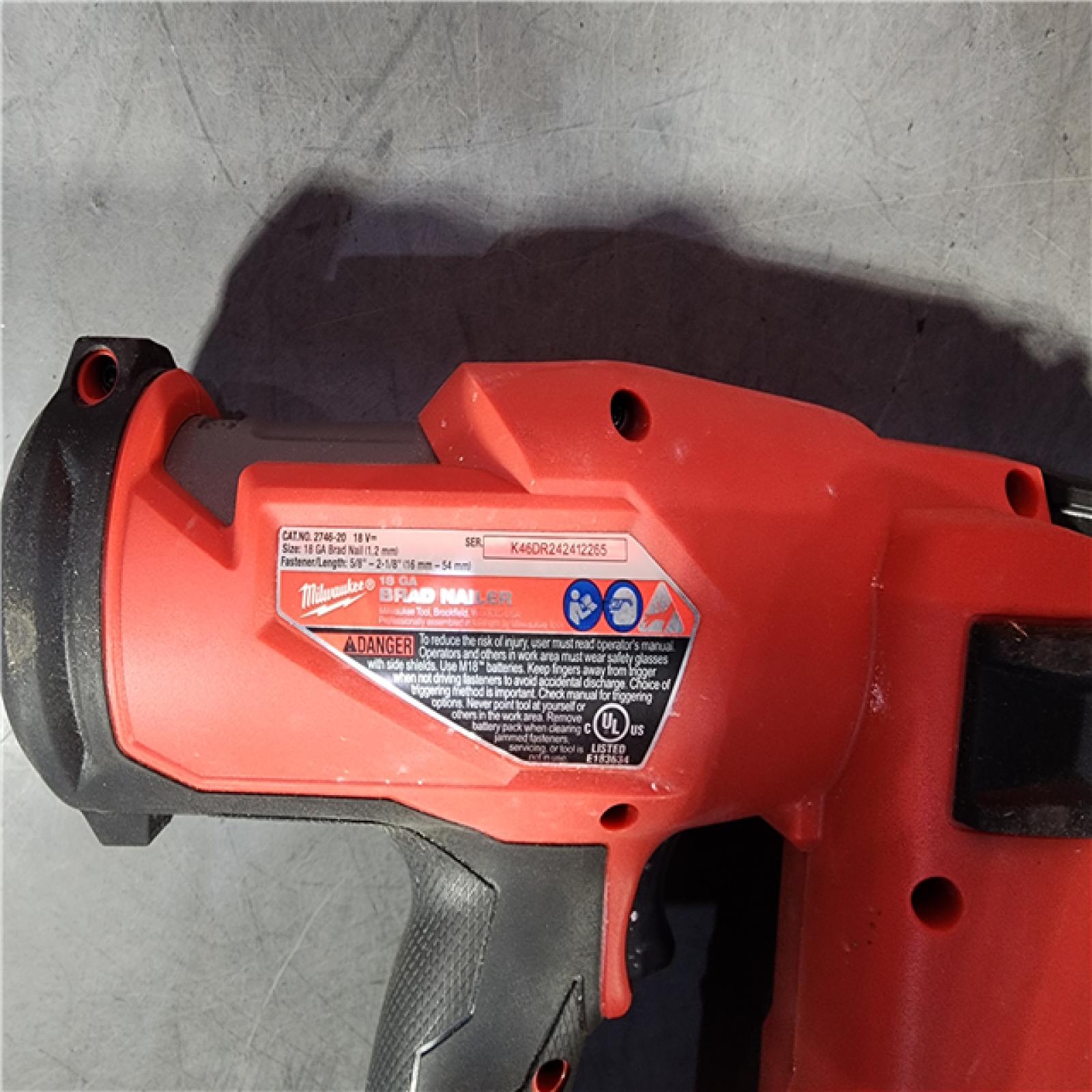 HOUSTON LOCATION - AS-IS Milwaukee M18 Fuel 18V Brushless 18-Gauge Brad Nailer 2746-20 (Bare Tool)