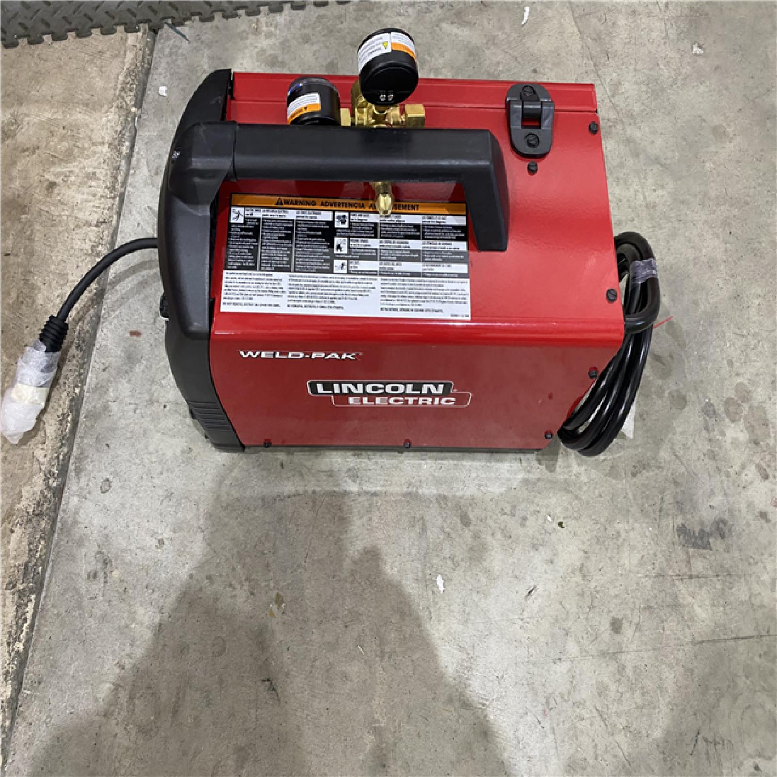 Houston location AS-IS LINCOLN 180 Amp Weld-Pak 180i Multi-Process Stick/MIG/Flux-Core/TIG, 120V or 230V Aluminum Welder with Spool Gun Sold Separately