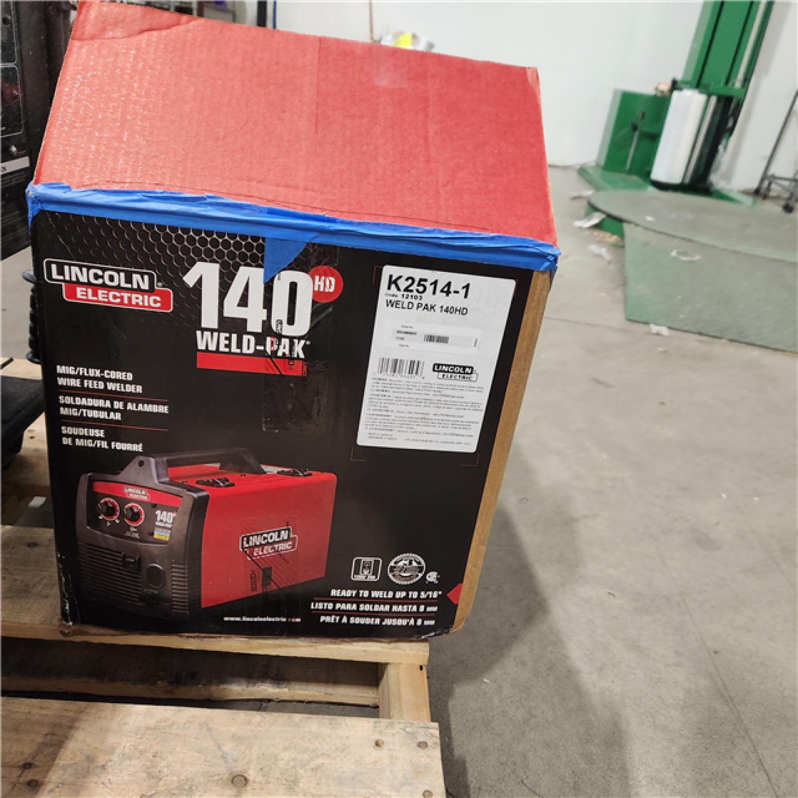 Dallas Location - As-Is Lincoln Electric Weld Pak 140 HD Wire-Feed Welder