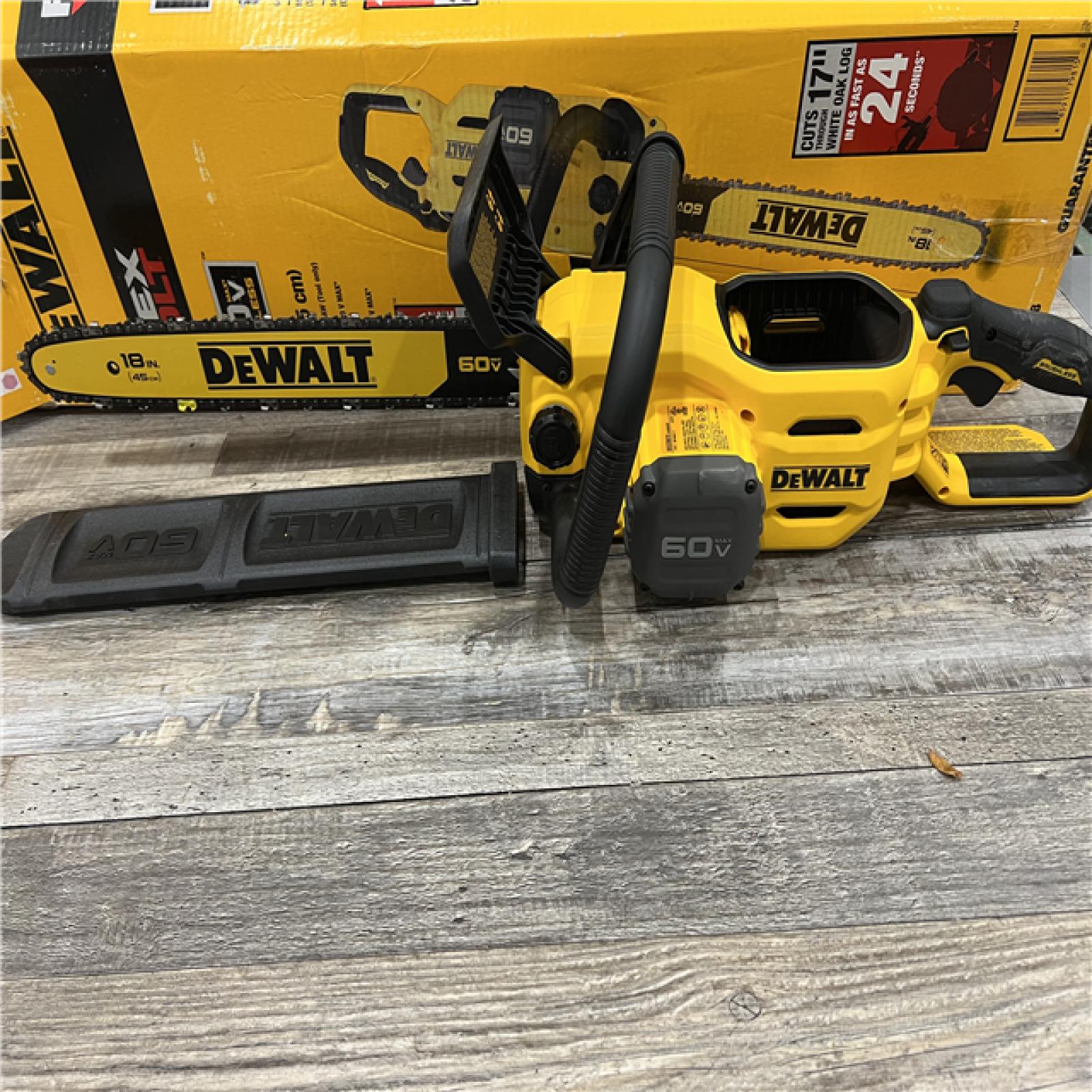 AS-IS DEWALT DCCS672B FLEXVOLT 60V MAX Brushless Cordless 18 Chainsaw (Tool Only)