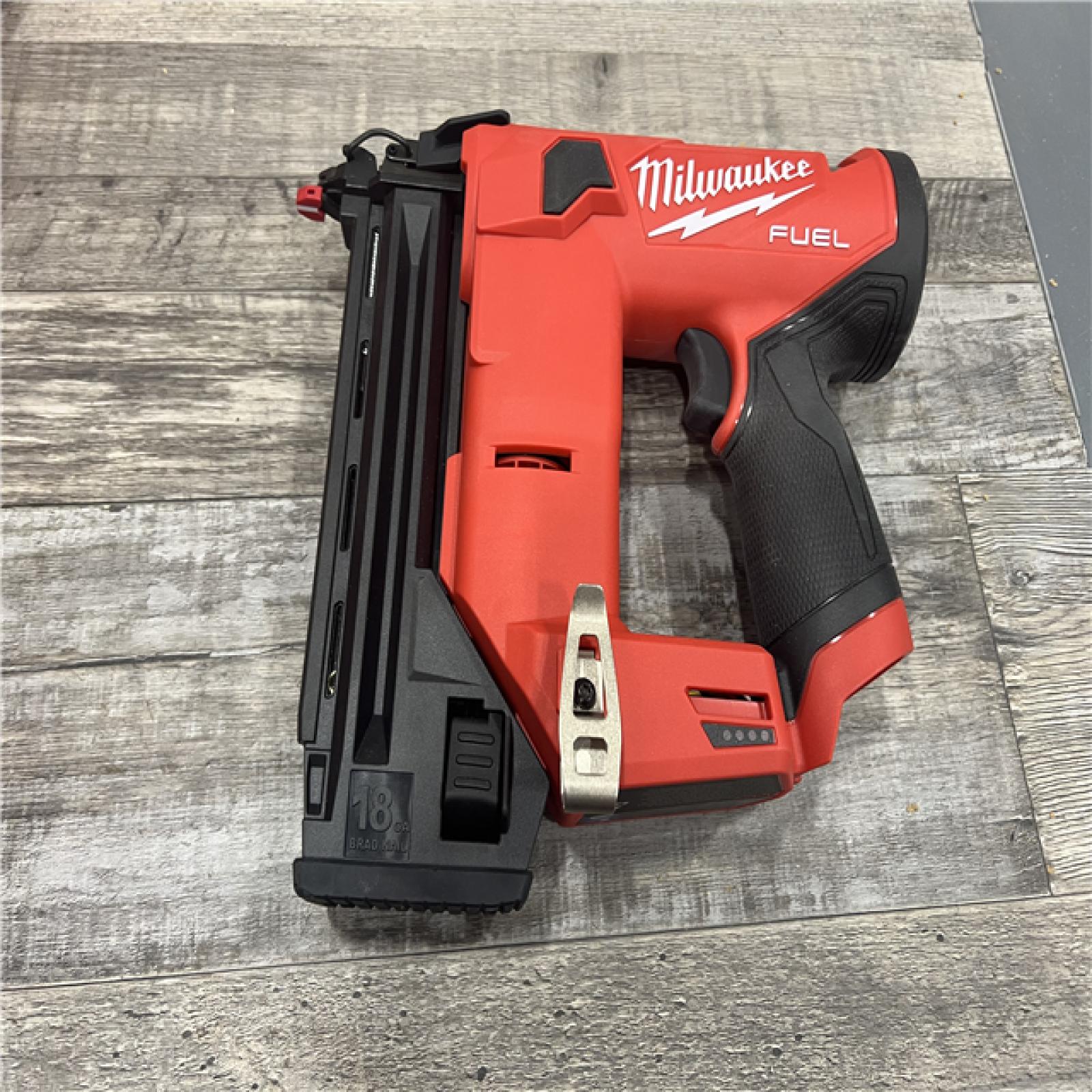 AS-IS MILWAUKEE M12 FUEL 12-Volt Lithium-Ion Brushless Cordless 18-Guage Compact Brad Nailer (Tool Only)