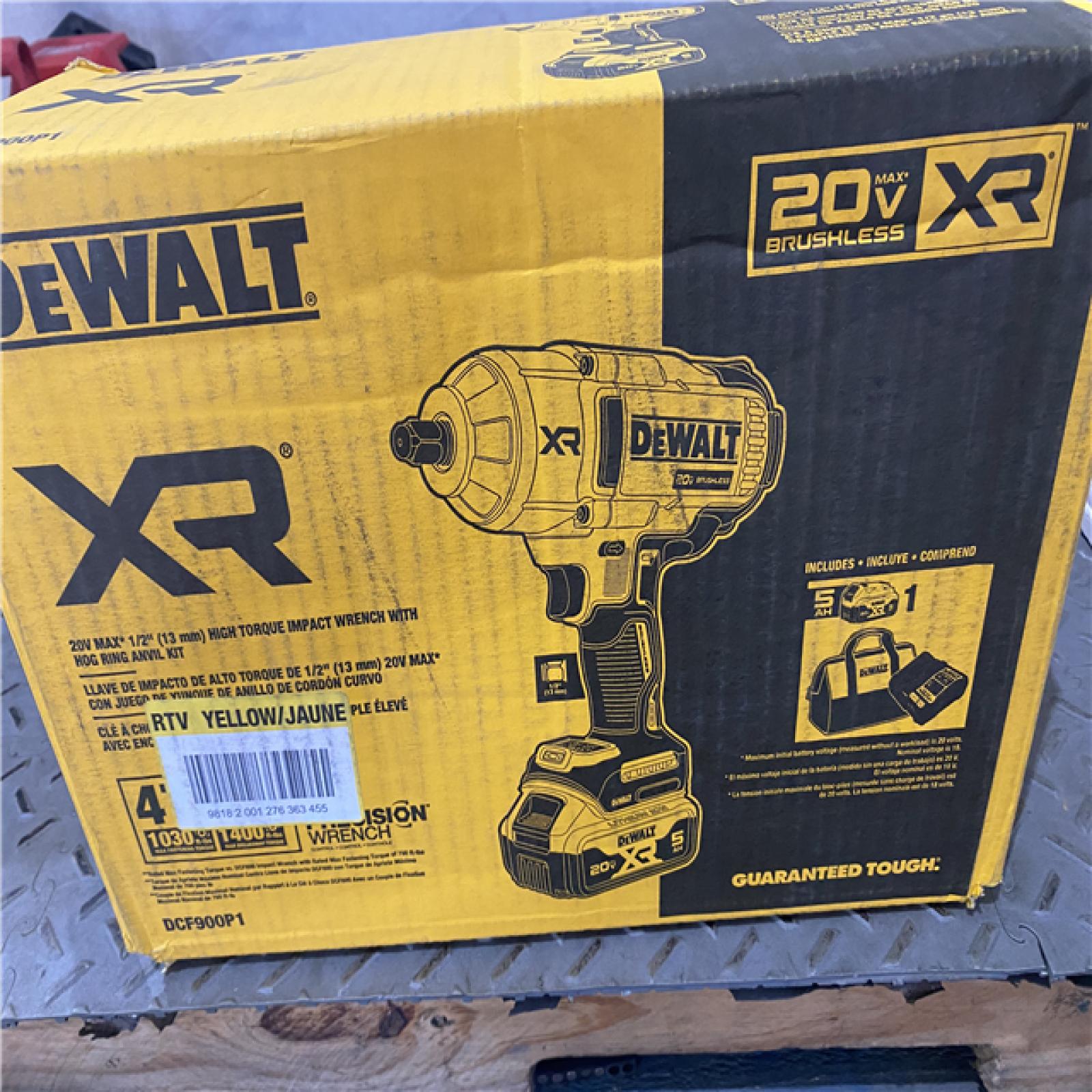 Houston location AS-IS DEWALT 20V MAX* XR 1/2  High Torque Impact Wrench with Hog Ring Anvil