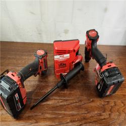 AS-IS Milwaukee 3697-22 M18 FUEL 1/2 Hammer Driller/Driver &1/4 Hex Impact Driver 2 Tool Combo Kit