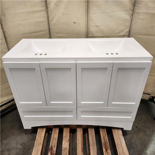 California AS-IS White Bathroom Vanity (Top Not Attached)