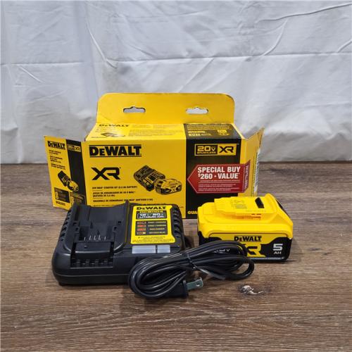 AS-IS DEWALT 20-Volt Maximum XR 5.0 Ah Battery Pack and Charger