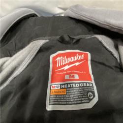 AS-ISMilwaukee M12 Lithium-Ion Cordless Gray Heated Jacket Hoodie Kit (Medium)