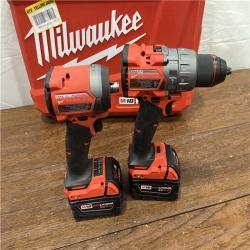 AS-IS Milwaukee M18 FUEL 18V Lithium-Ion Brushless Cordless Hammer Drill and Impact Driver Combo Kit (2-Tool) with 2 Batteries