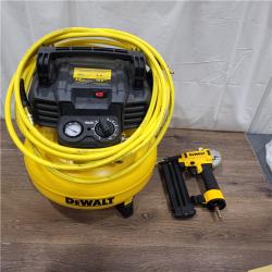 AS-IS DEWALT 6 Gal. 18-Gauge Brad Nailer and Heavy-Duty Pancake Electric Air Compressor Combo Kit