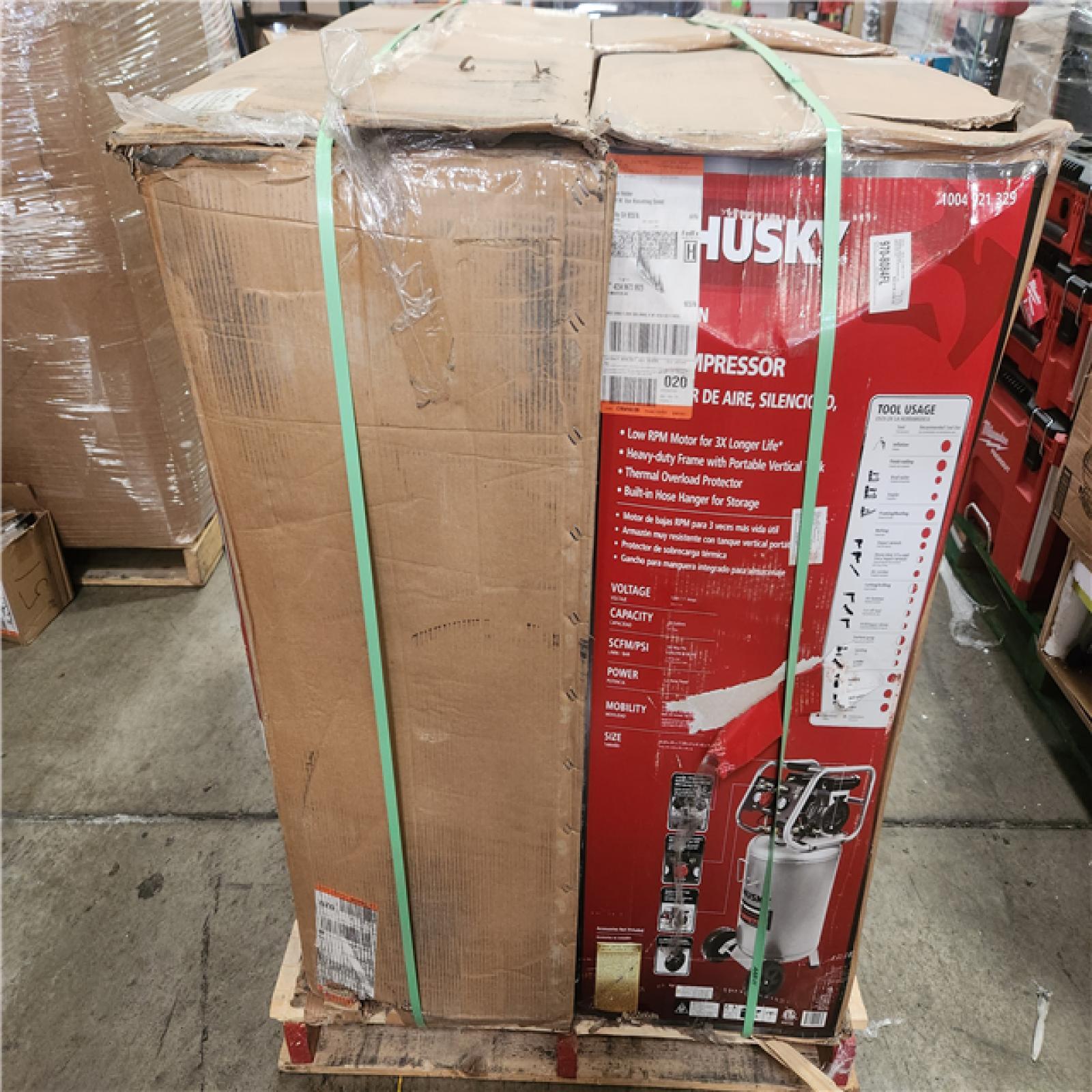 Phoenix Location Husky 20 Gal. 165 PSI Vertical Electric Quiet Air Compressor (4 Lot)