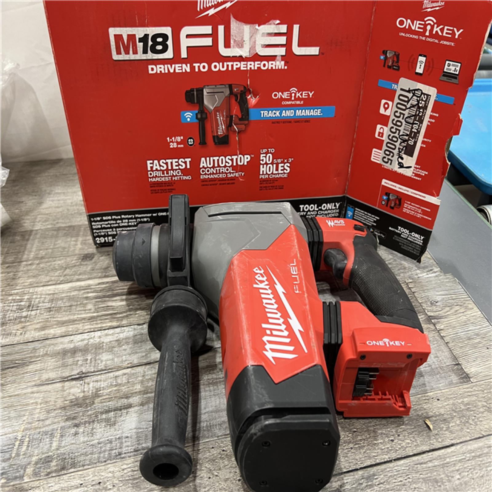 AS-IS Milwaukee 2915-20 M18 FUEL 18-Volt Lithium-Ion Brushless Cordless SDS-Plus 1-1/8 in. Rotary Hammer Drill (Tool-Only)