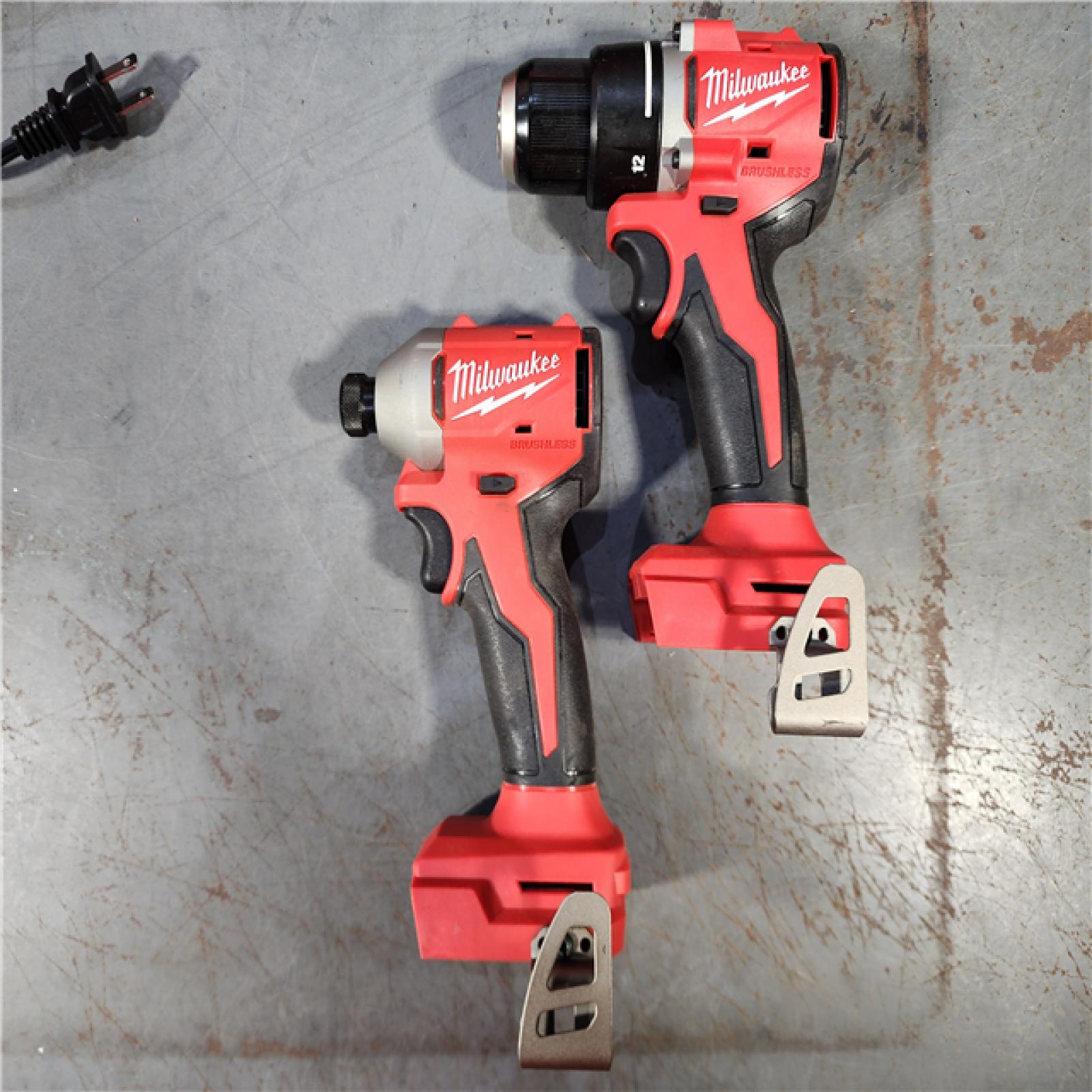 HOUSTON LOCATION - AS-IS M18 18V Lithium-Ion Brushless Cordless Compact Drill/Impact Combo Kit (2-Tool) W/(2) 2.0 Ah Batteries, Charger & Bag