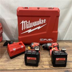 AS-IS Milwaukee M18 FUEL 18V Lithium-Ion Brushless Cordless Hammer Drill and Impact Driver Combo Kit (2-Tool) with 2 Batteries