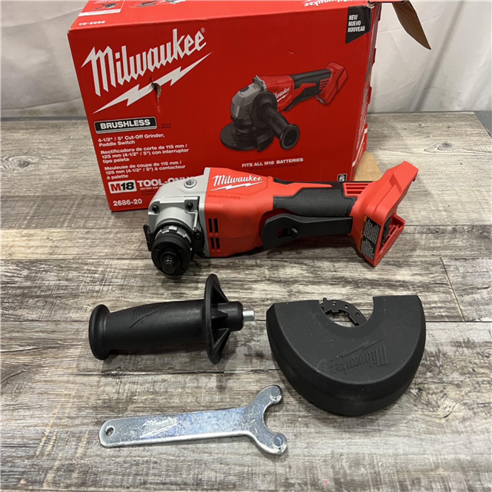 AS-IS Milwaukee 2686-20 18V Cordless 4.5 /5  Grinder W/ Paddle Switch (Tool Only)