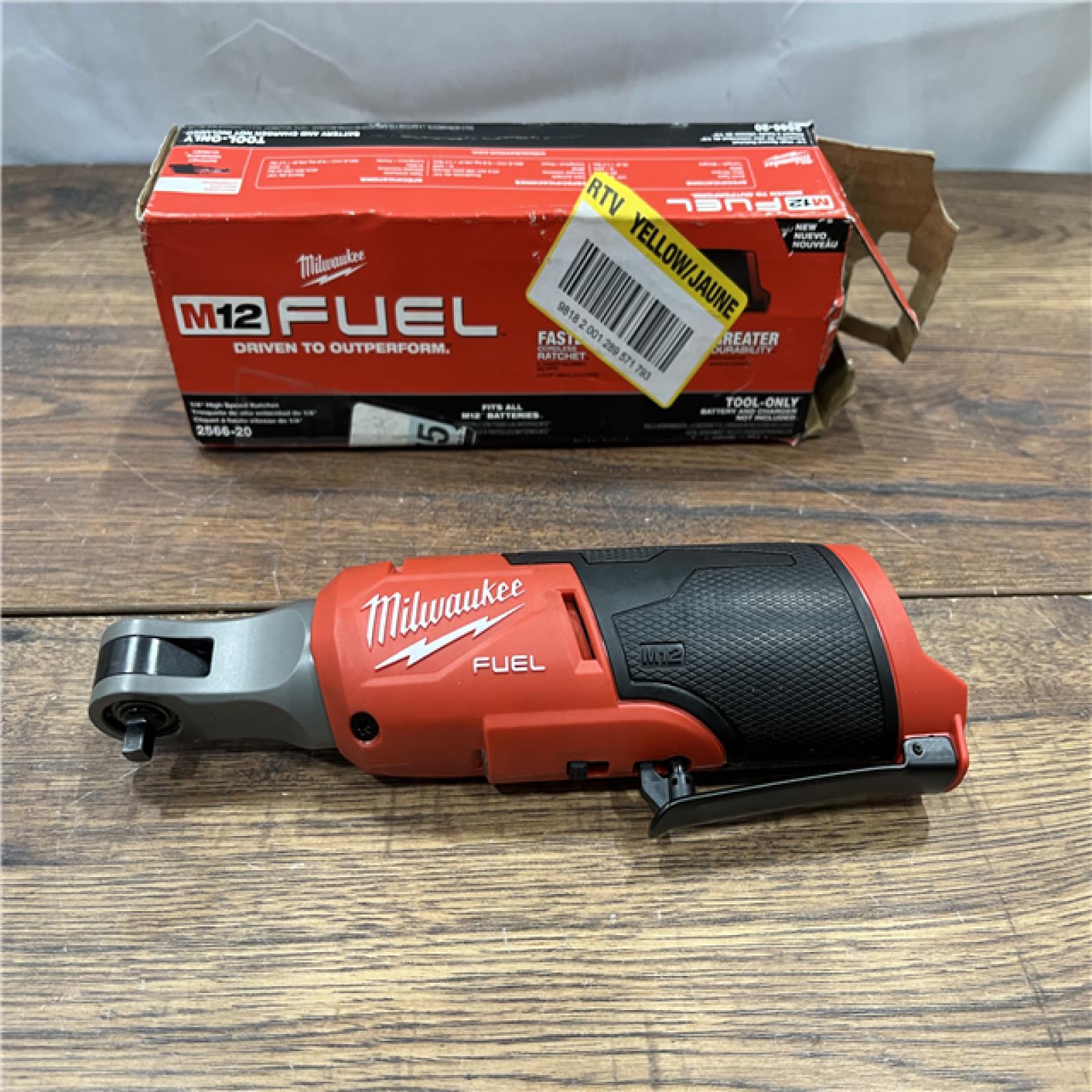 AS IS Milwaukee 2566-20 M12 FUEL Brushless Lithium-Ion 1/4 in. Cordless High Speed Ratchet (Tool Only)