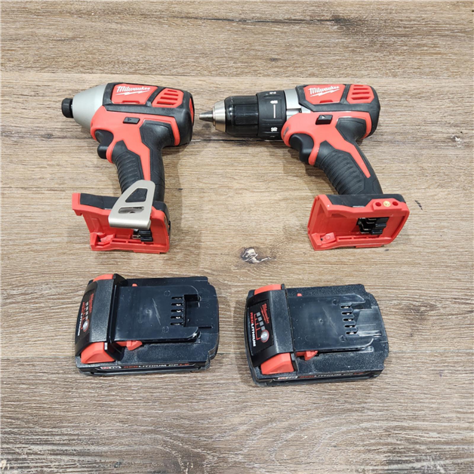 AS-IS Milwaukee M18 Brushed Cordless (2-Tool) Drill/Driver and Impact Driver Kit