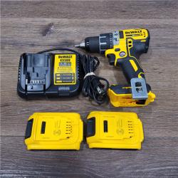 AS-IS Dewalt 20-Volt MAX XR Lithium-Ion Cordless 1/2 in. Brushless Compact Drill/Driver with (2) Batteries 2Ah, Charger and Hard Case