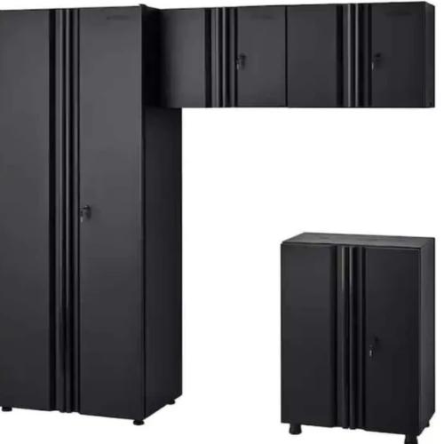 DALLAS LOCATION - NEW! Husky 4-Piece Regular Duty Welded Steel Garage Storage System in Black