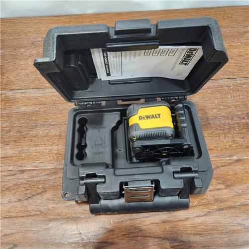 AS-IS DEWALT 55 Ft. Green Self-Leveling Cross Line Laser Level with (2) AA Batteries & Case