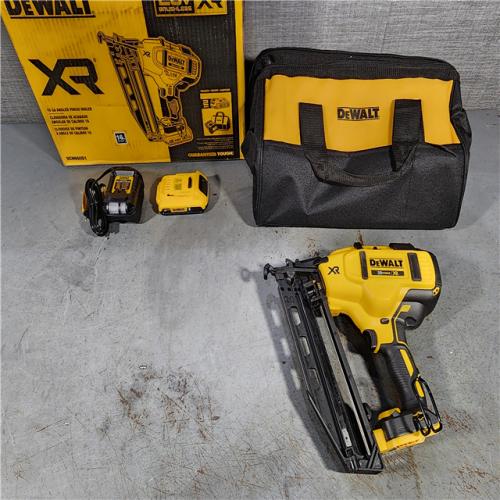 HOUSTON LOCATION - AS-IS DeWalt DCN660D1 20V 16 Gauge Cordless Angled Finish Nailer Kit W/ 2Ah Battery