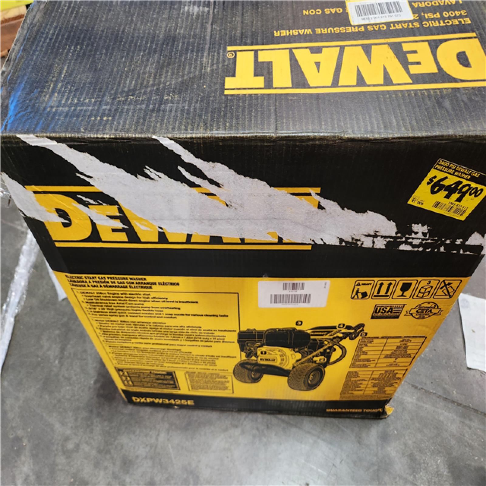 California AS-IS DEWALT 3400 PSI 2.5 GPM Gas Cold Water Pressure Washer