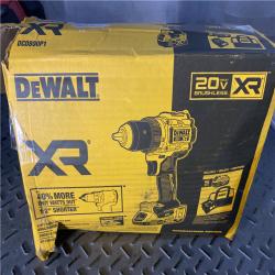 Houston location AS-IS DEWALT 20V MAX XR Lithium-Ion Cordless Compact 1/2 in. Drill/Driver Kit, 20V MAX 5.0Ah Battery, and Charger