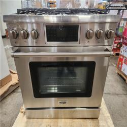 Phoenix Location Thor Kitchen Tilt Panel 36 in. 6 Burners Freestanding Gas Range with self-cleaning air fry convection oven in. Stainless Steel in LP