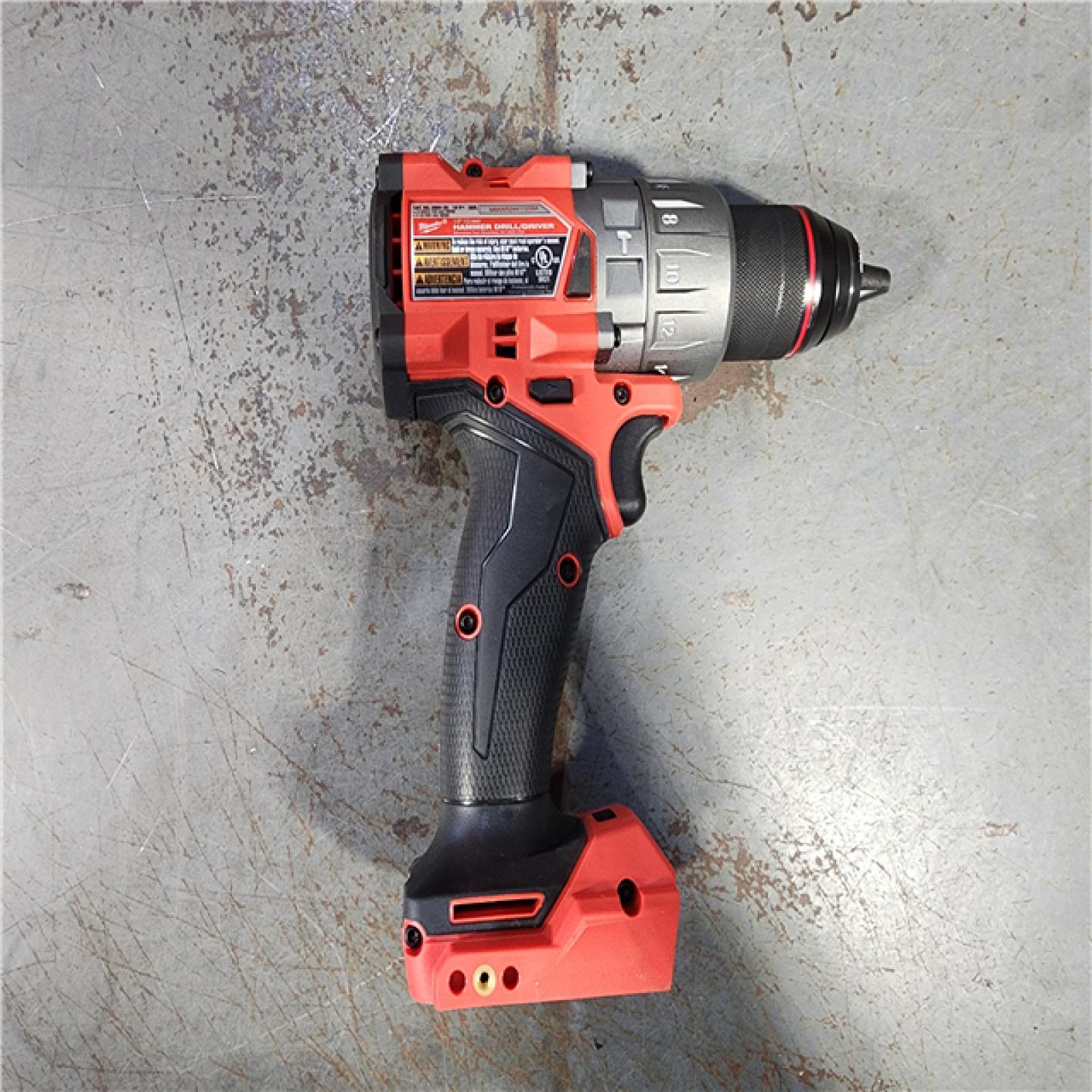 HOUSTON LOCATION - AS-IS (APPEARS LIKE NEW) Milwaukee 2904-22 Hammer Drill Driver Kit with Batteries  Charger & Tool Case  Red